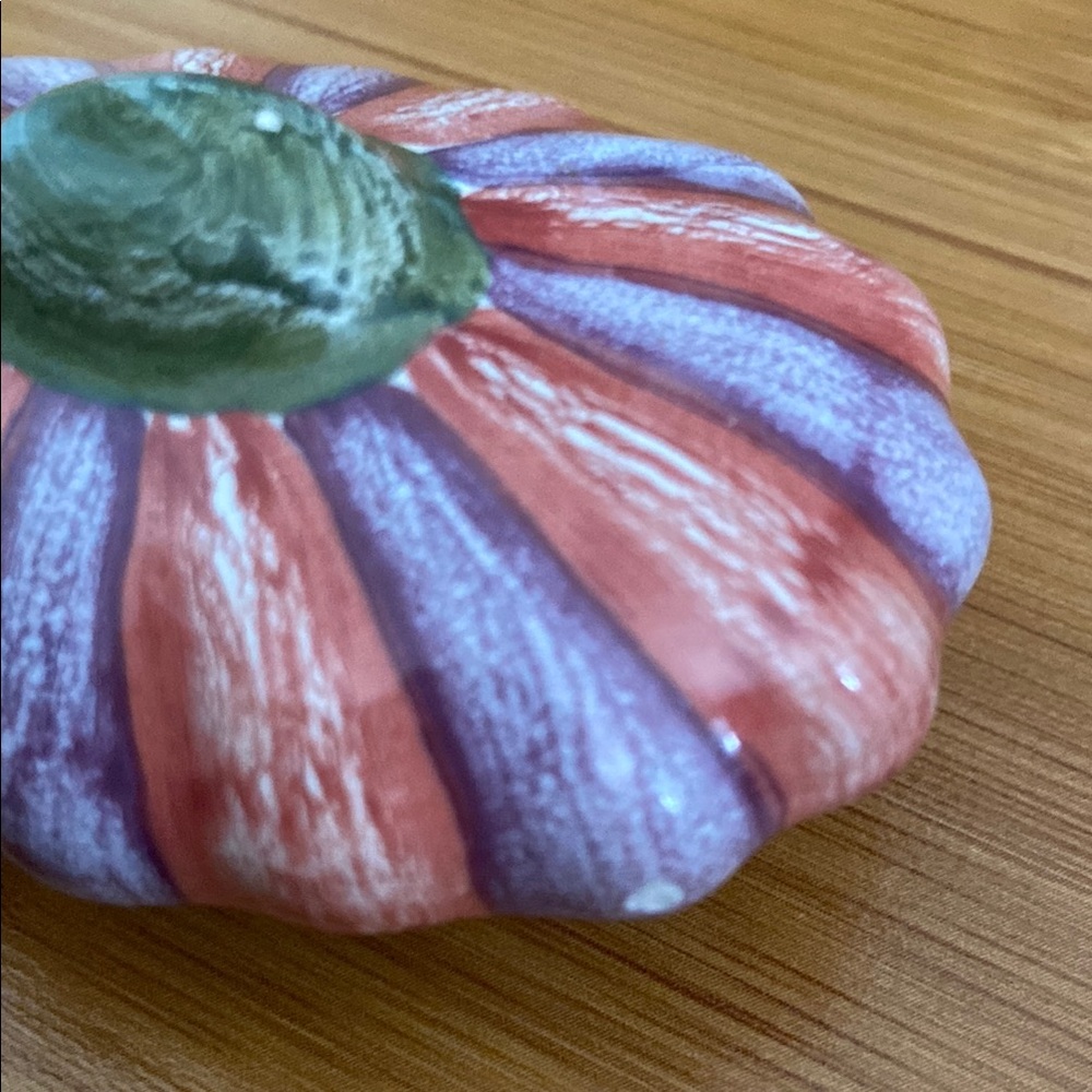 MacKenzie-Childs Ceramic Knobs Set Of 3 Floral Green Purple Orange Vintage - Picture 12 of 17